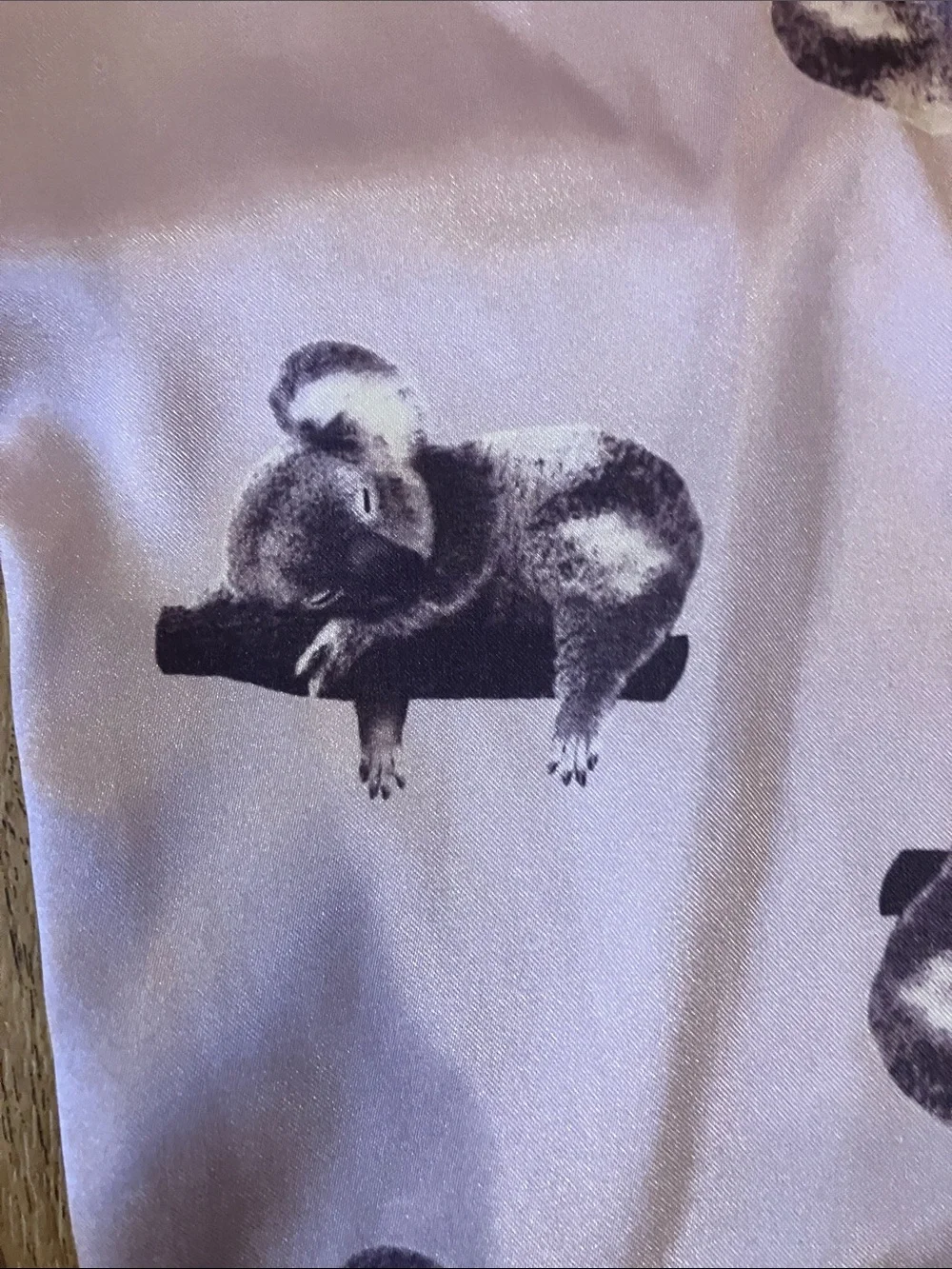 Justice Lavender Sloth Print Sleep Pants size 7 sloth print silky